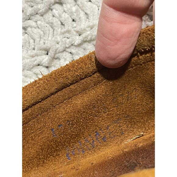 Minnetonka Moccasins El Paso Moc II Suede Flats Slip On Aztec Womens 9.5 Brown - Picture 10 of 12